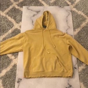 Yellow drawstring sweatshirt